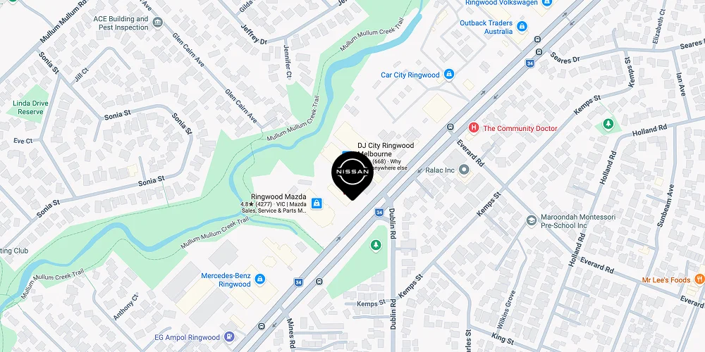 Yarra Nissan Valley Map